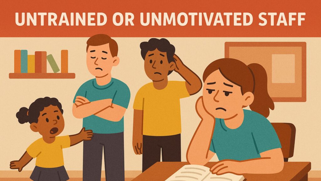 Untrained or Unmotivated Staff