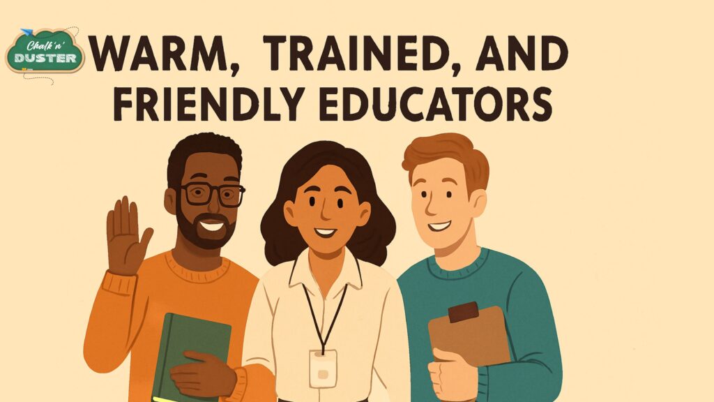 3. Warm, Trained, and Friendly Educators